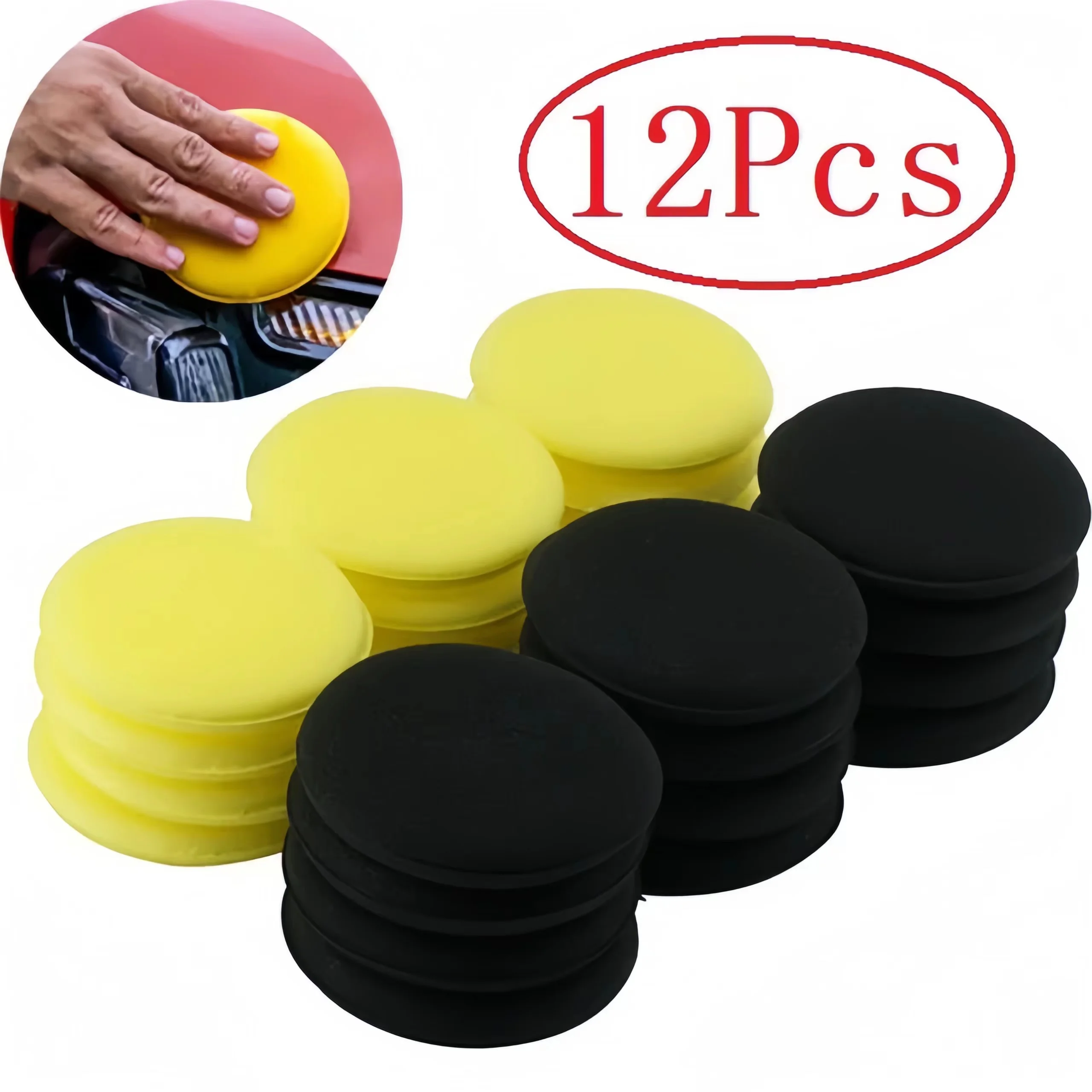 12Pcs Round Car Waxing Polish  - đánh giá và giá Wax Applicator Pad